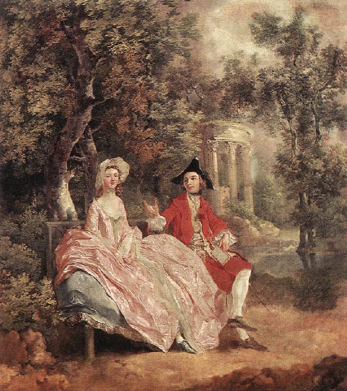 GAINSBOROUGH, Thomas Conversation in a Park sd Norge oil painting art
